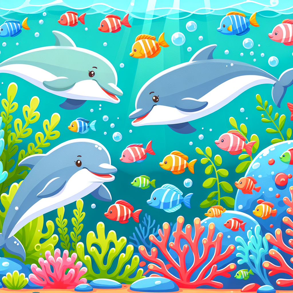 Underwater Dolphin Journey Number Painting