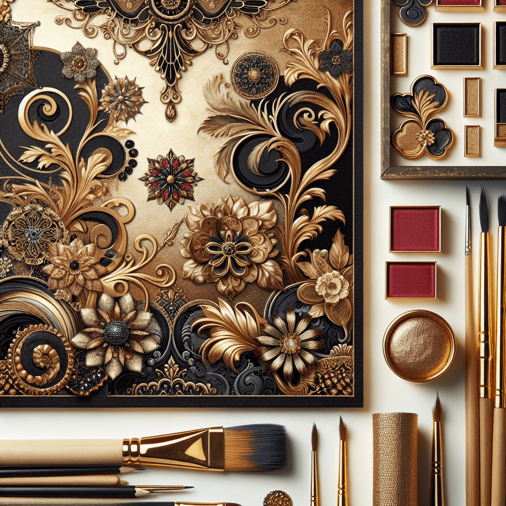 Gustav Klimt's Golden Elegance Numbered Painting Kits