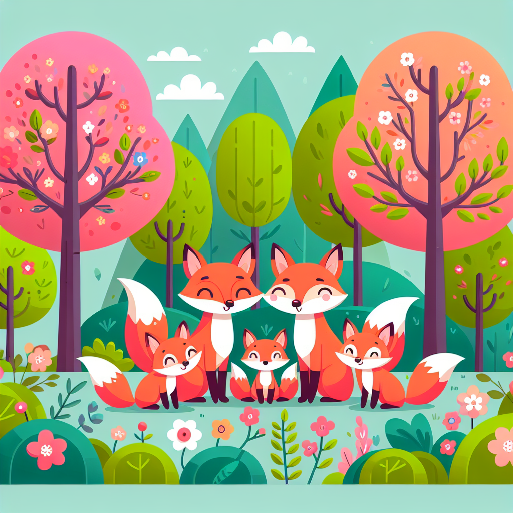 Whimsical Fox Family Painting Number Kit