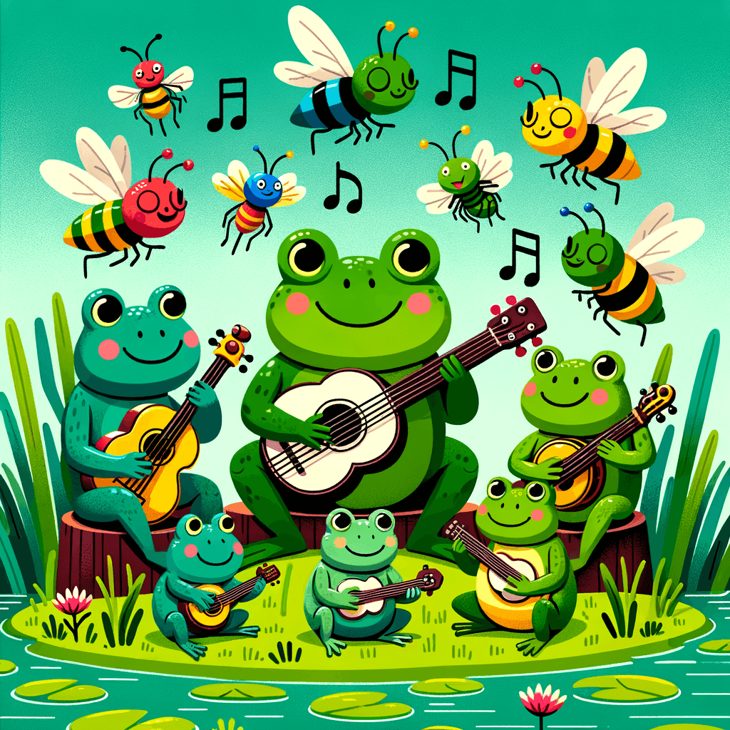 Frog's Swamp Symphony Paint By Number
