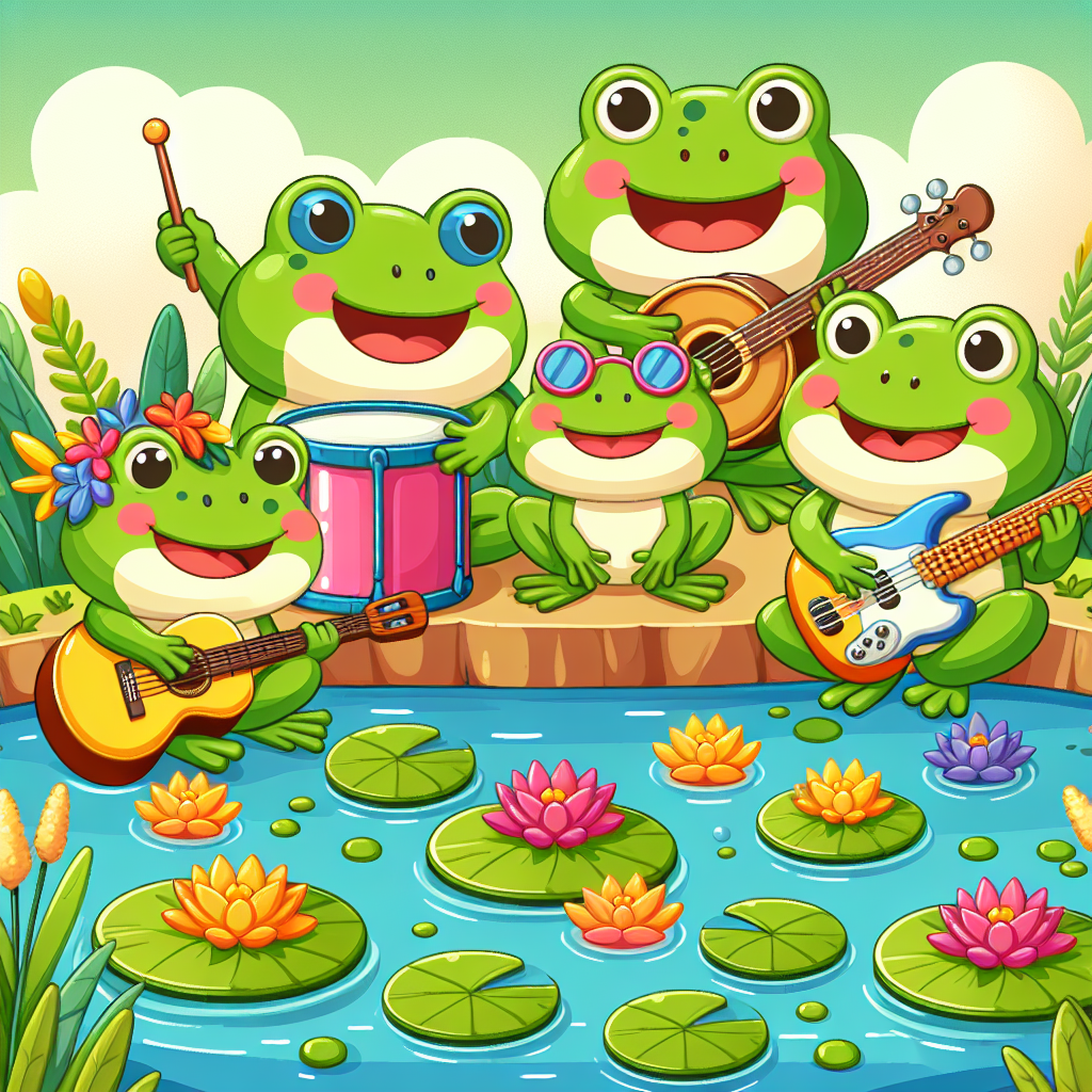 Happy Frog Band Painting By Numbers Kit