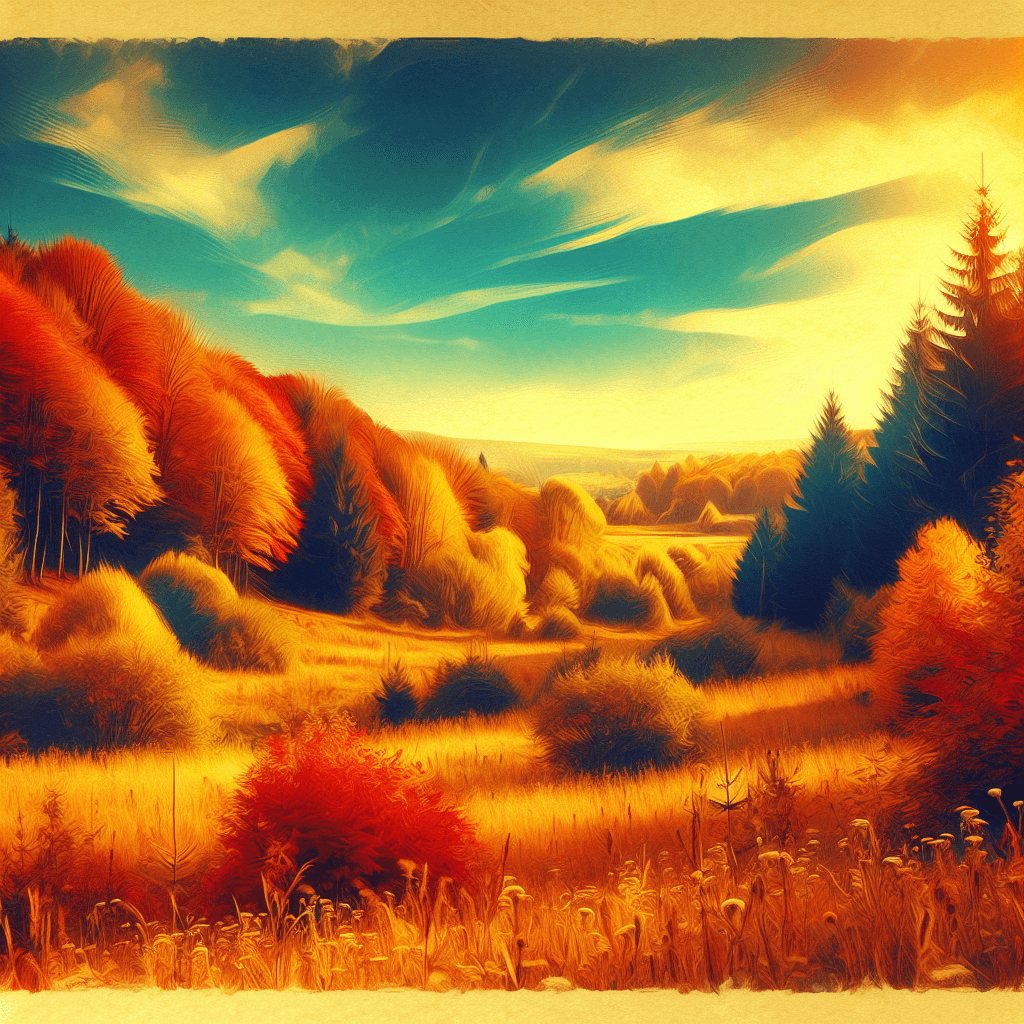 Golden Autumn Glory Paint By Numbers