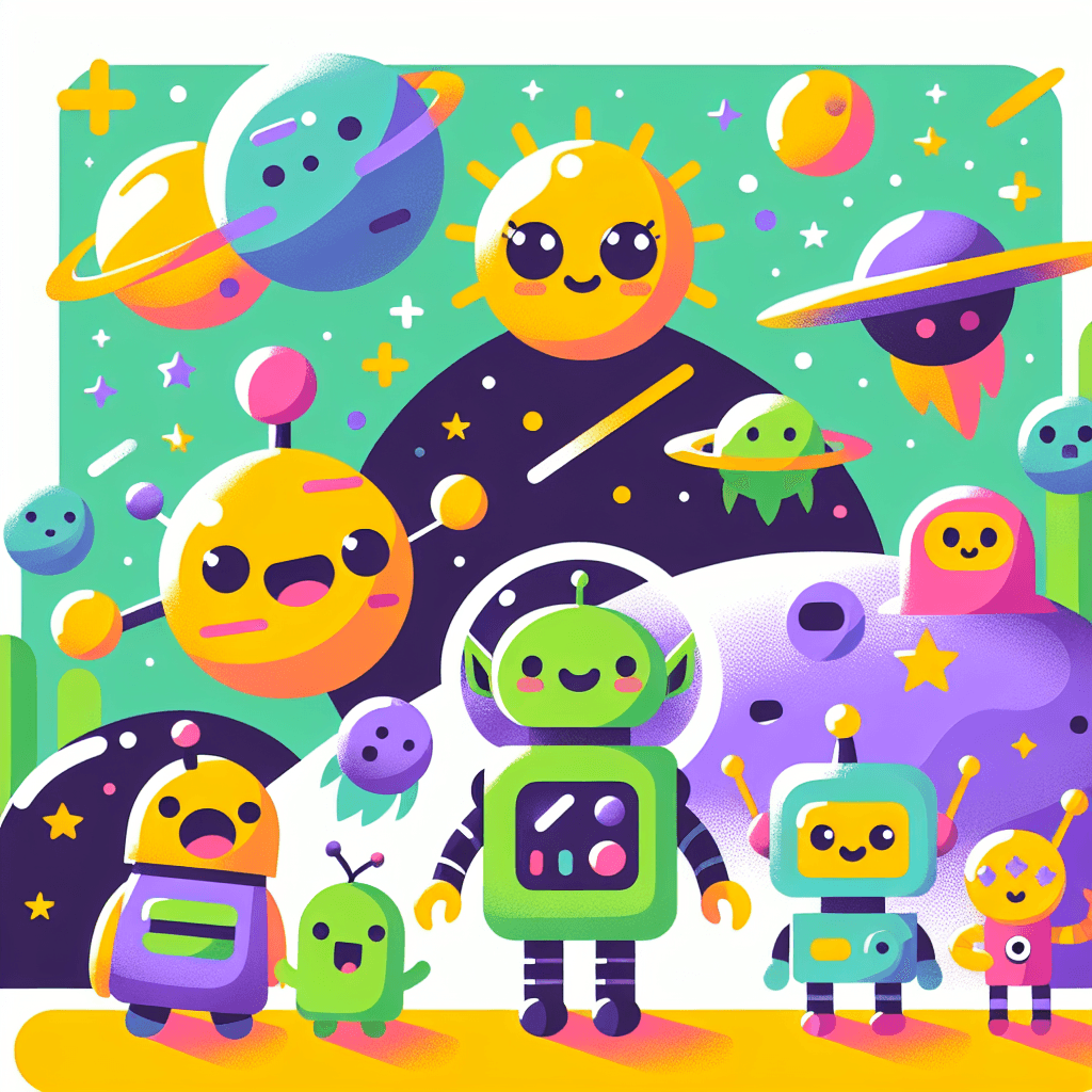 Curious Space Friends Paint By Numbers
