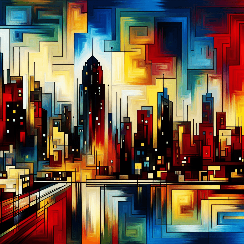 Eclectic City Skyline Painting By Numbers Kit