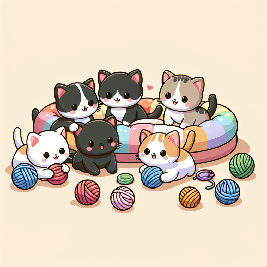 Cute Kittens Playing Numbered Painting Kits