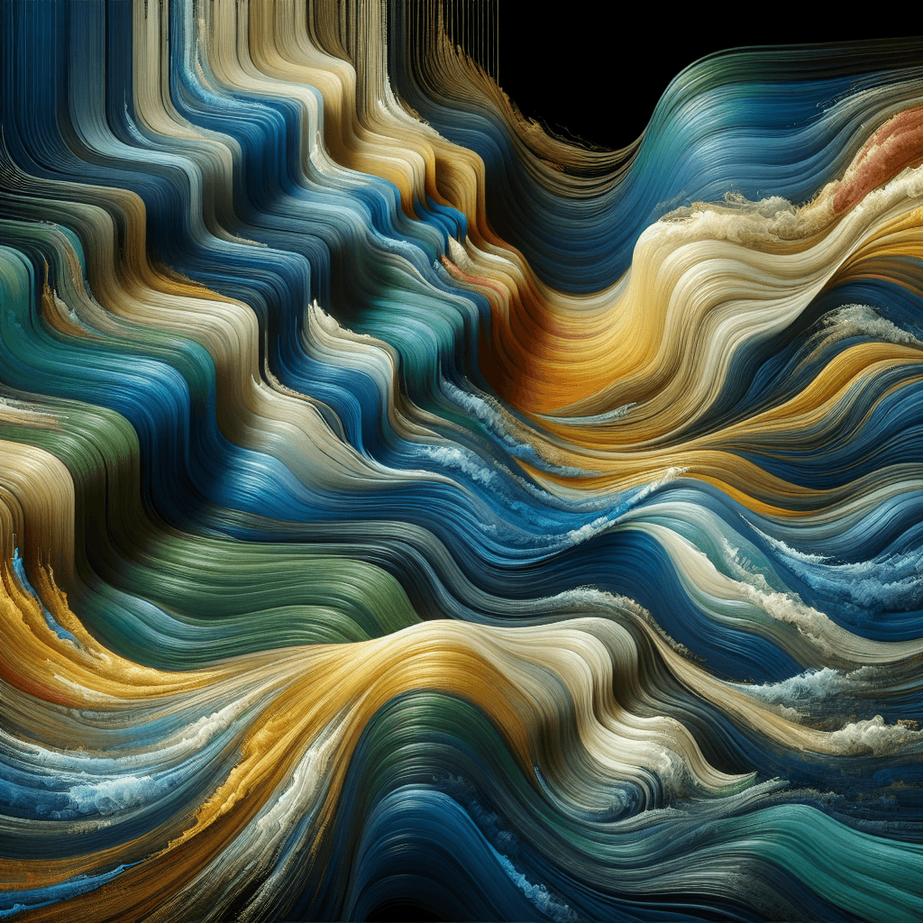 Artistic Abstract Waves Numbered Painting Kits