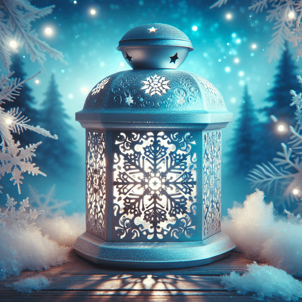 Snowflake Elegance Lantern Numbered Painting Kits