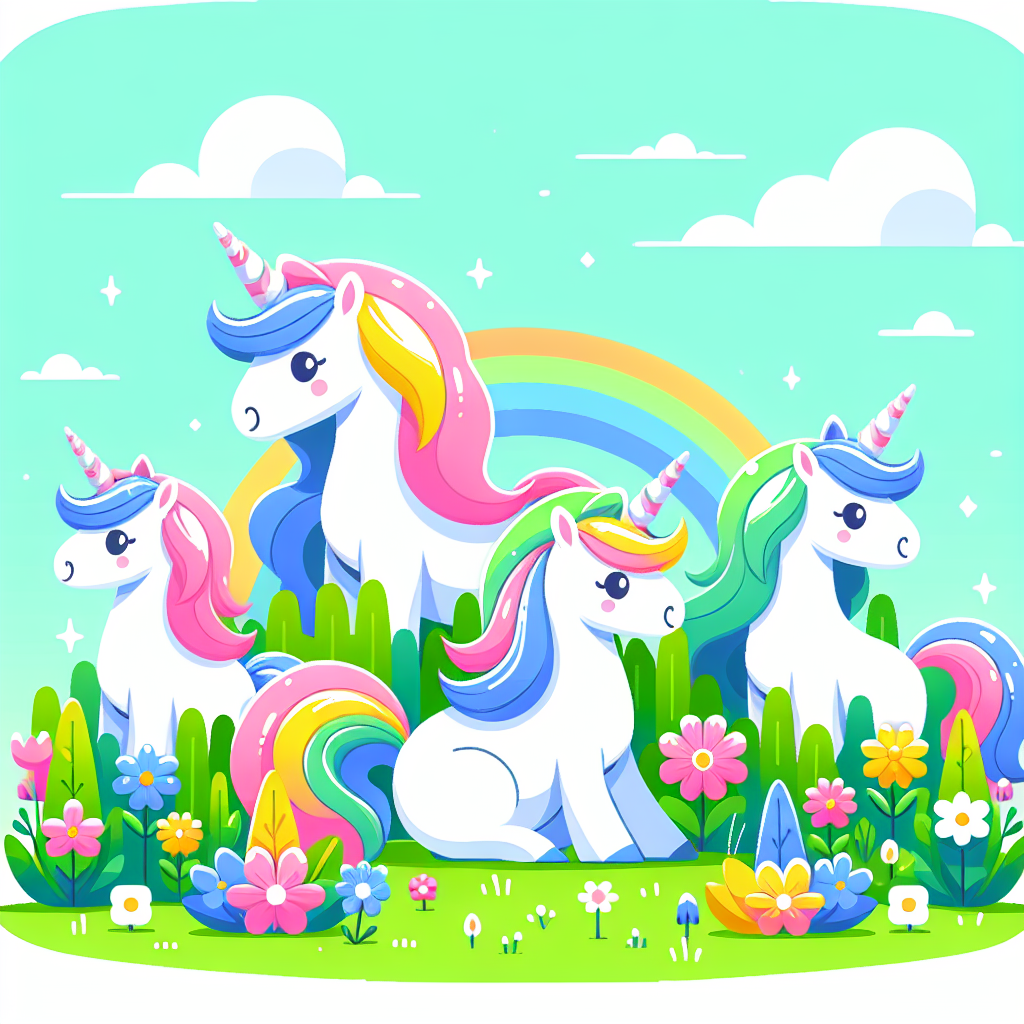 Rainbow Unicorn Meadows Paint By Number