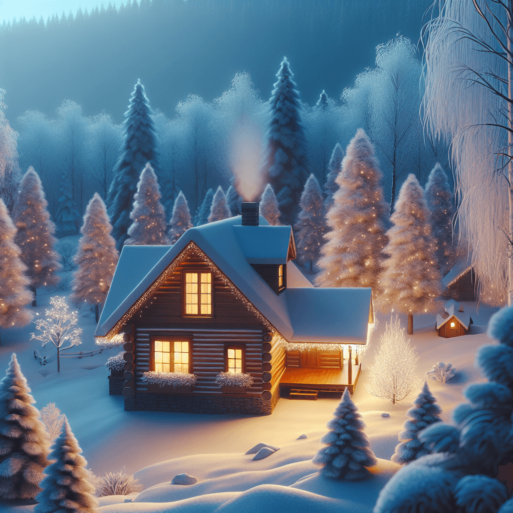 Dreamy Winter Cabin Numbered Painting Kits
