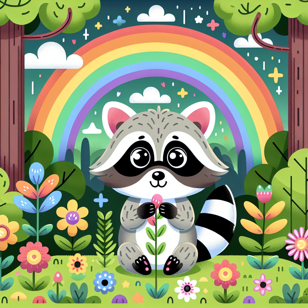 Rainbow Raccoon Ruckus Painting Number Kit
