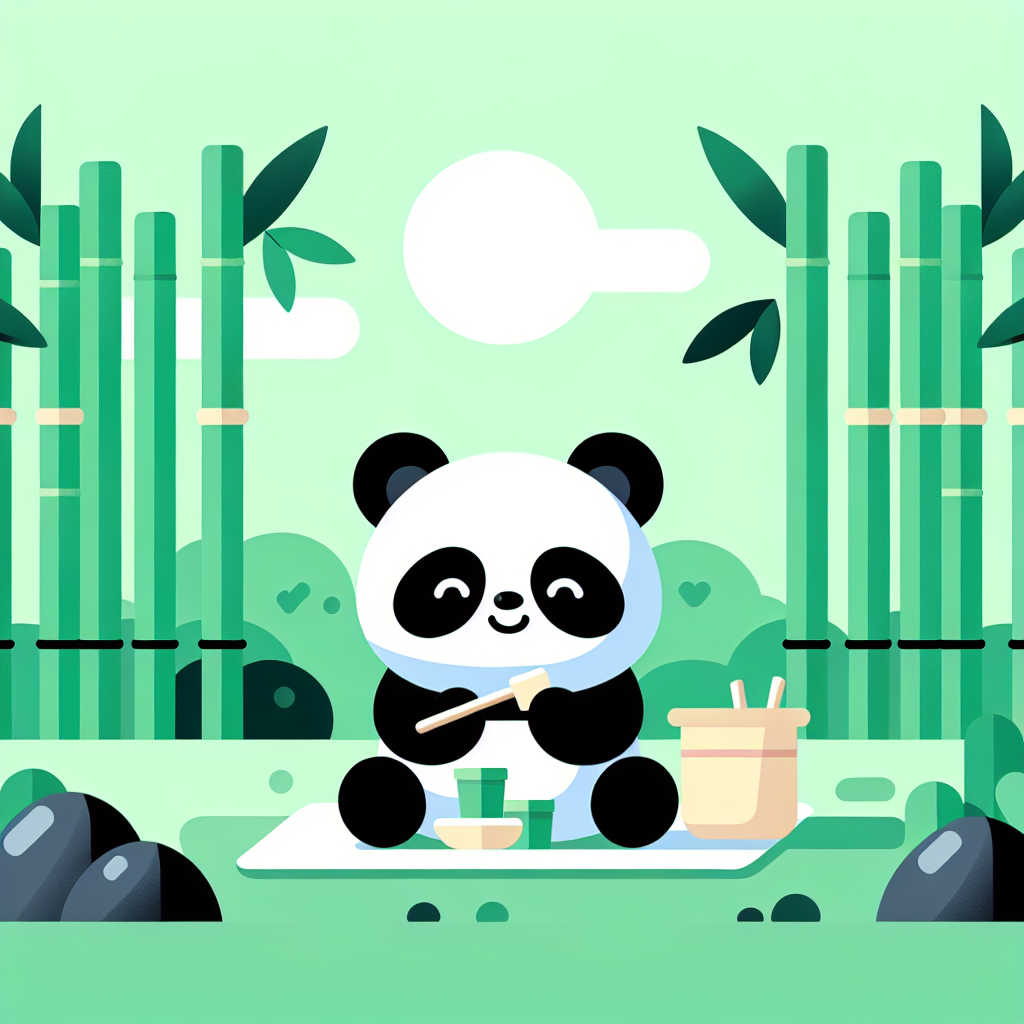 Panda's Peaceful Picnic Paint By Numbers