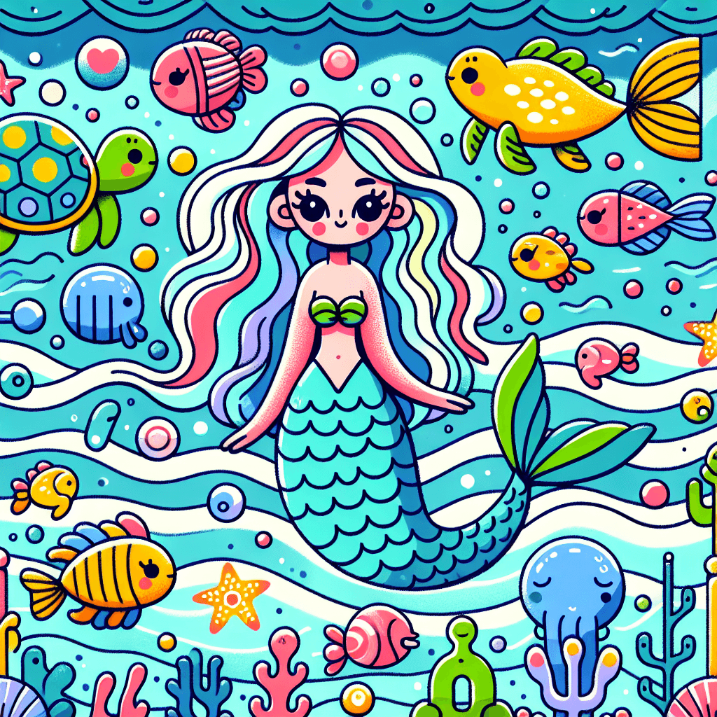 Oceanic Mermaid Tale Number Painting