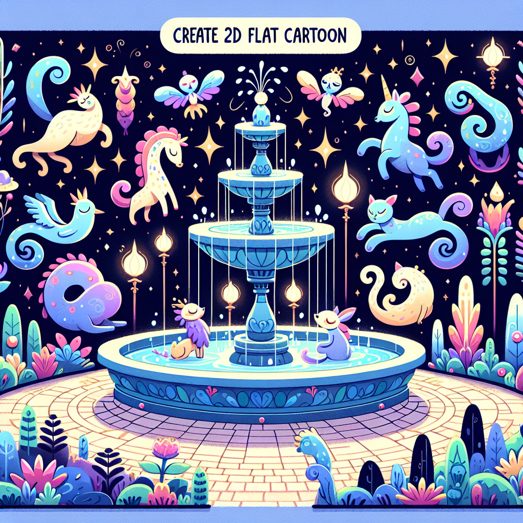 Fantasy Fountain DIY Paint By Numbers