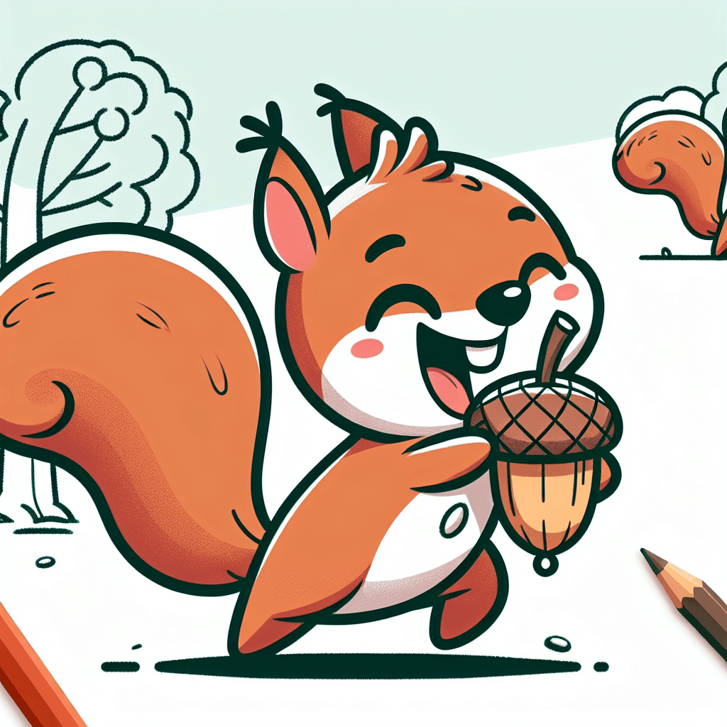 Energetic Squirrel Paint By Color