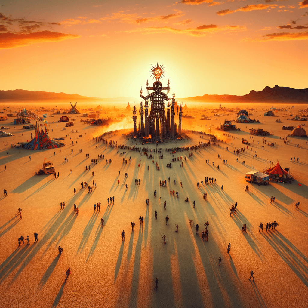 Burning Man - Black Rock City, Nevada, USA Number Painting