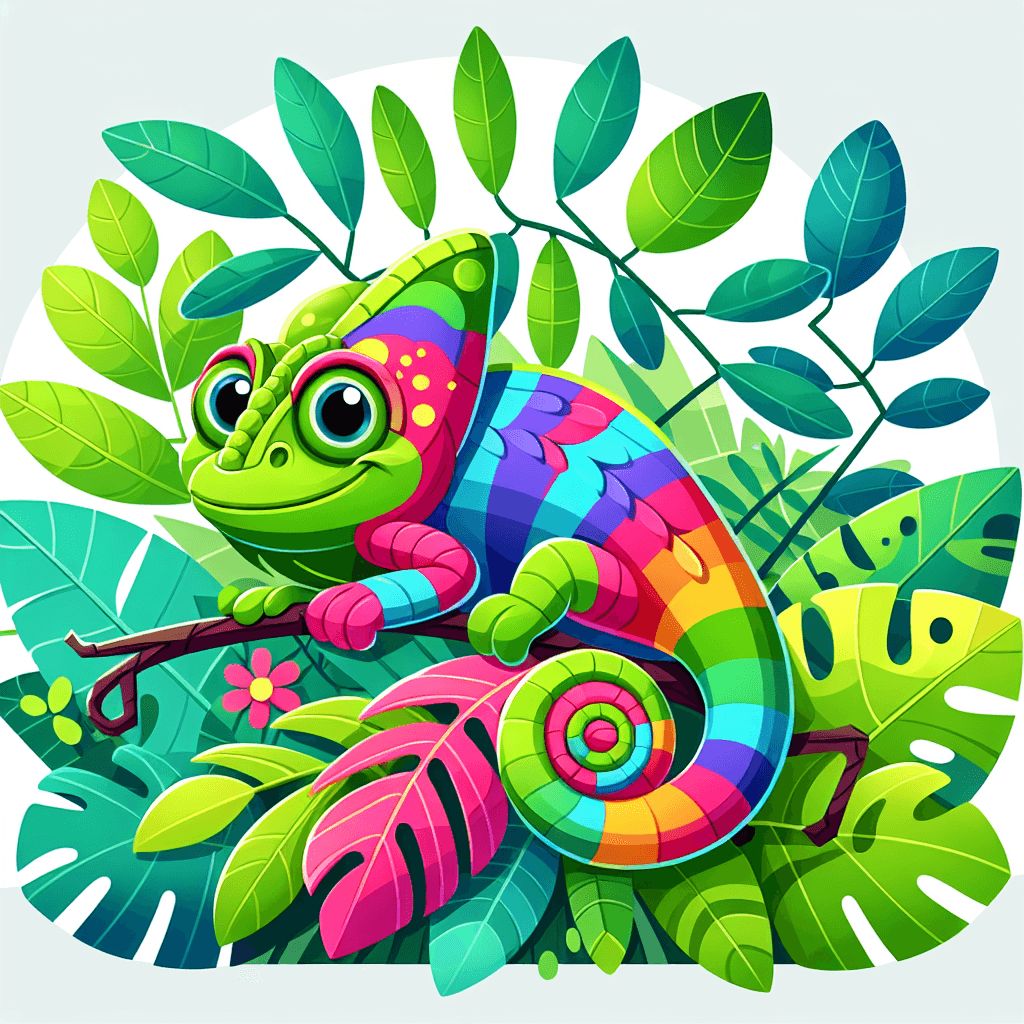 Colorful Chameleon Adventure Numbered Painting Kits