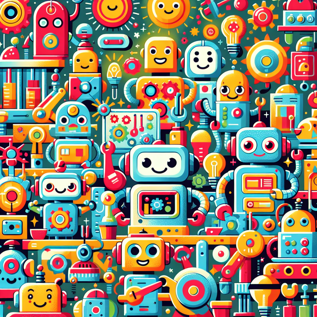 Colorful Robot Adventures Numbered Painting Kits