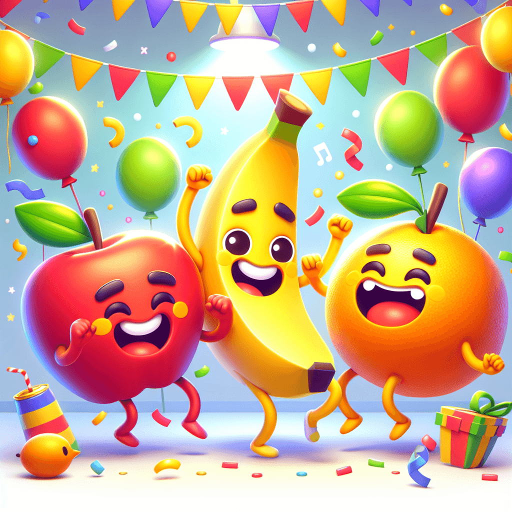 Dancing Fruit Friends Paint By Numbers