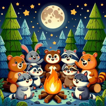 Happy Animal Campout Paint By Numbers Kits