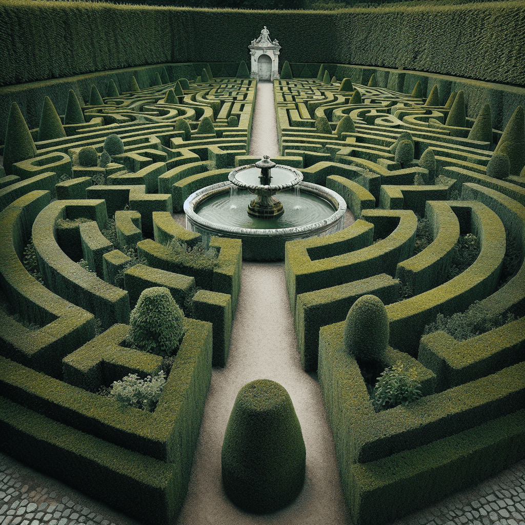 Exquisite French Garden Maze Number Painting