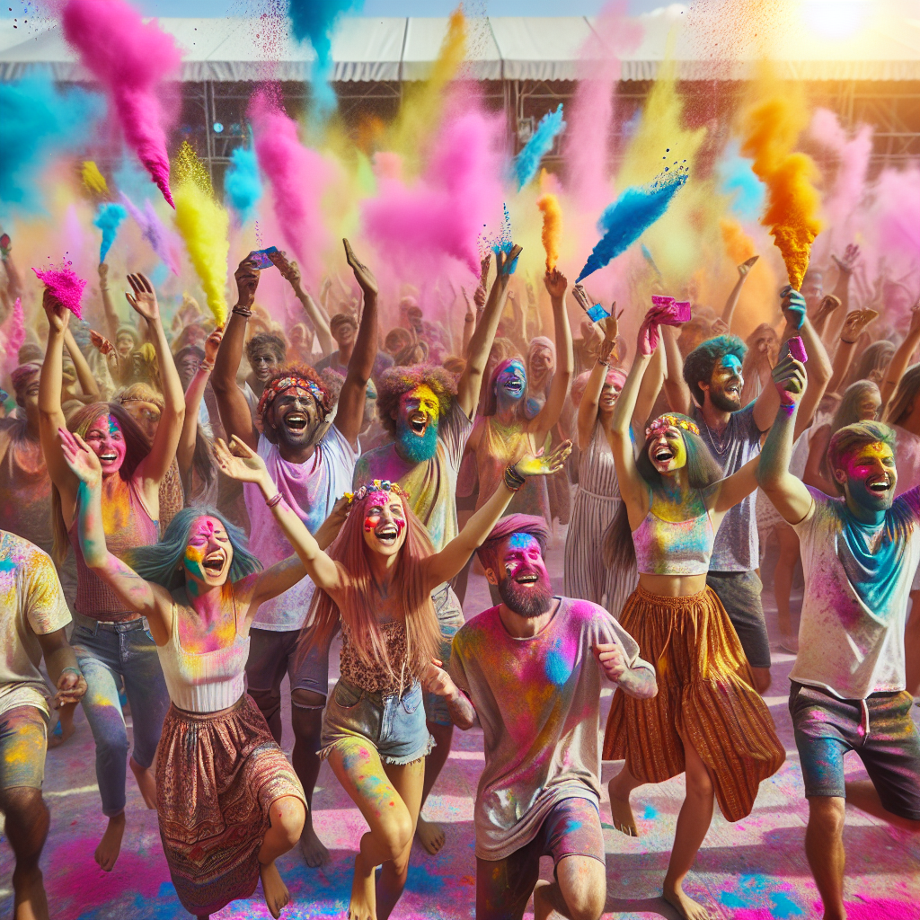 Holi Color Festival - India Number Painting