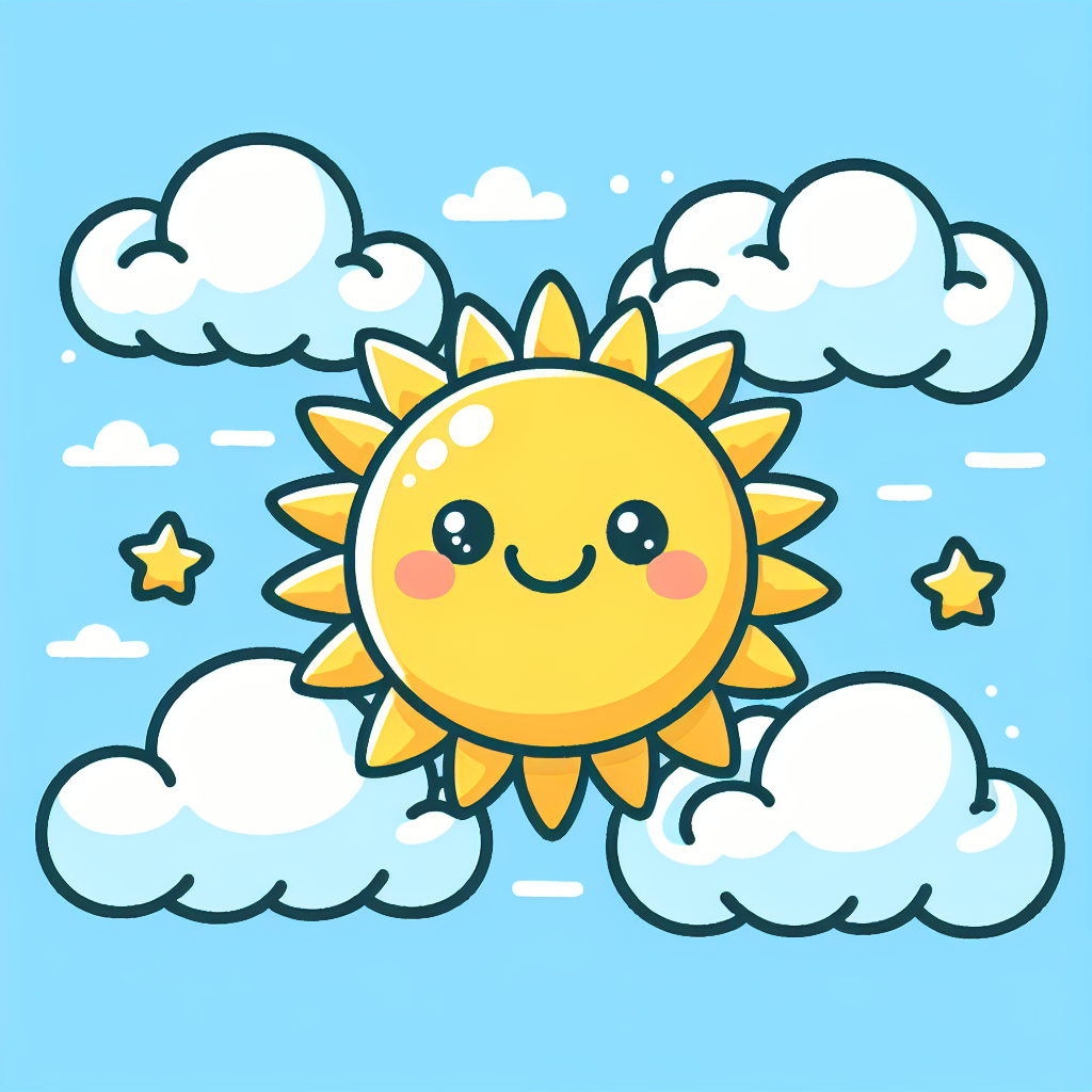 Bright Sunshine And Clouds DIY Paint By Numbers