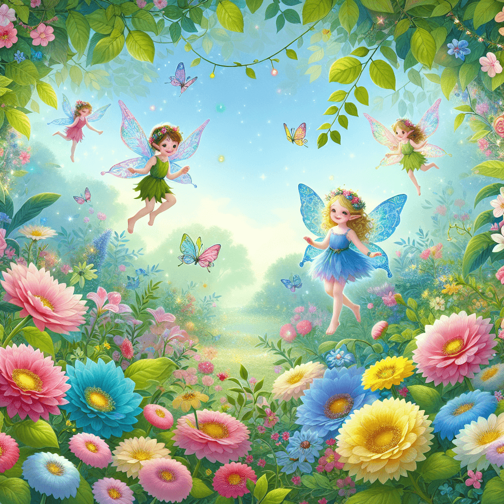 Charming Little Garden Fairies Number Painting