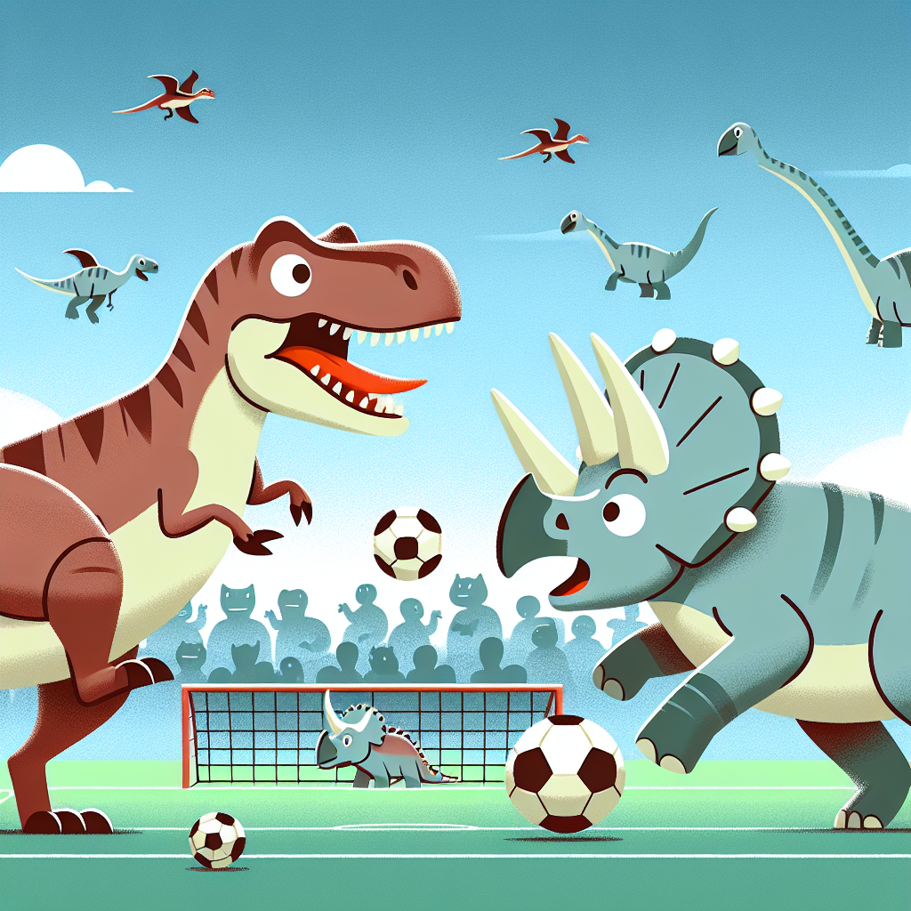 Dinosaur Soccer Showdown Numbered Painting Kits