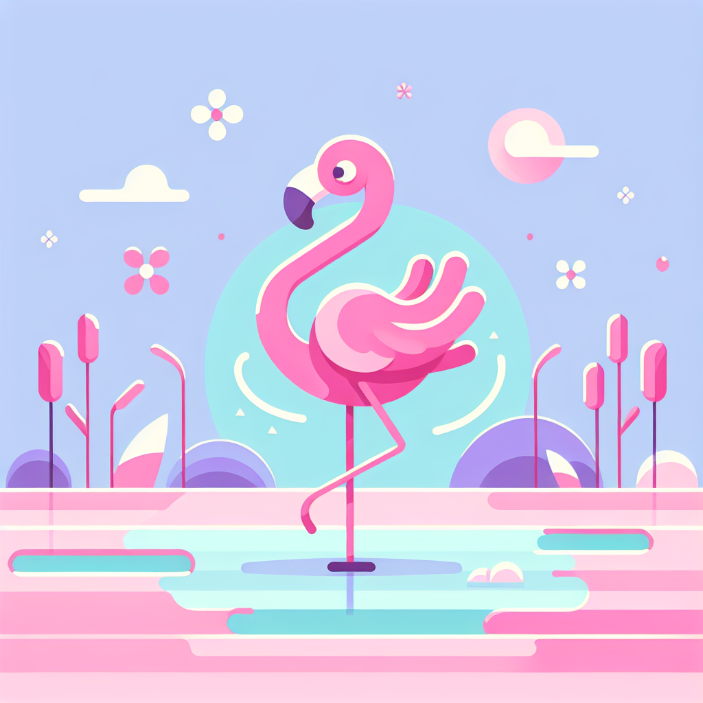 Funky Flamingo Party Paint By Number