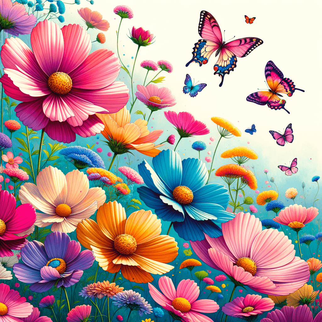Exquisite Butterfly Garden Number Painting