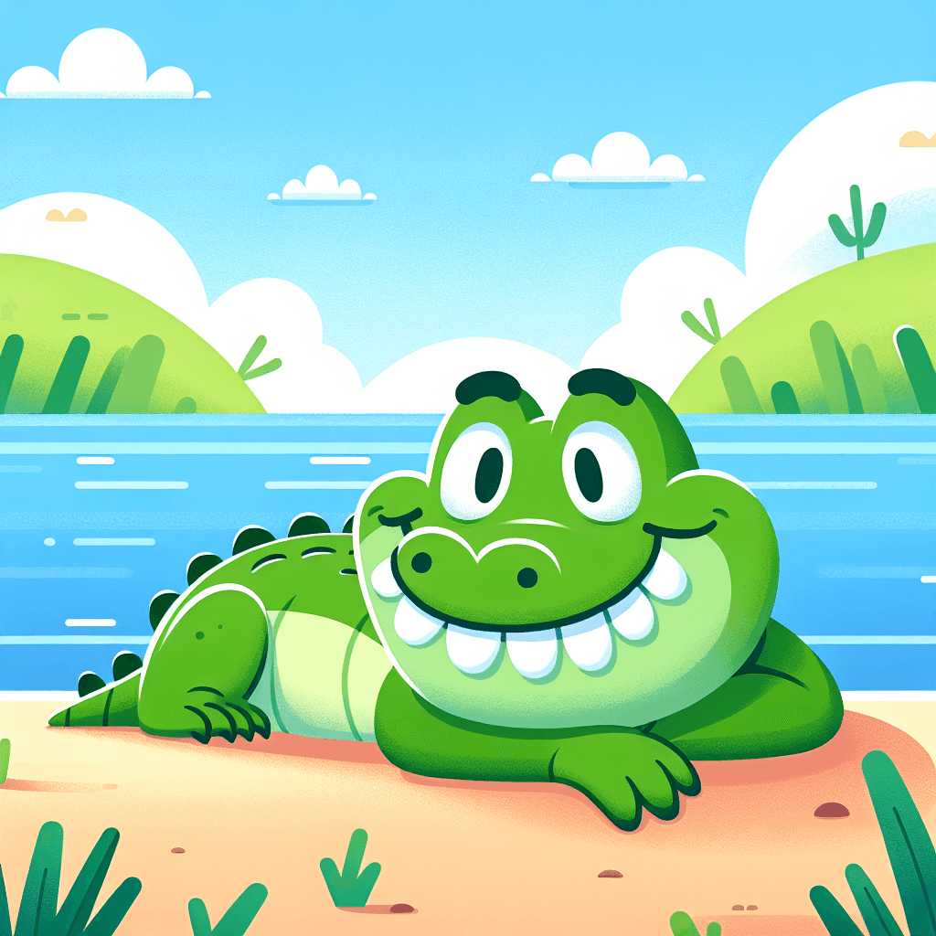 Colorful Crocodile Number Painting
