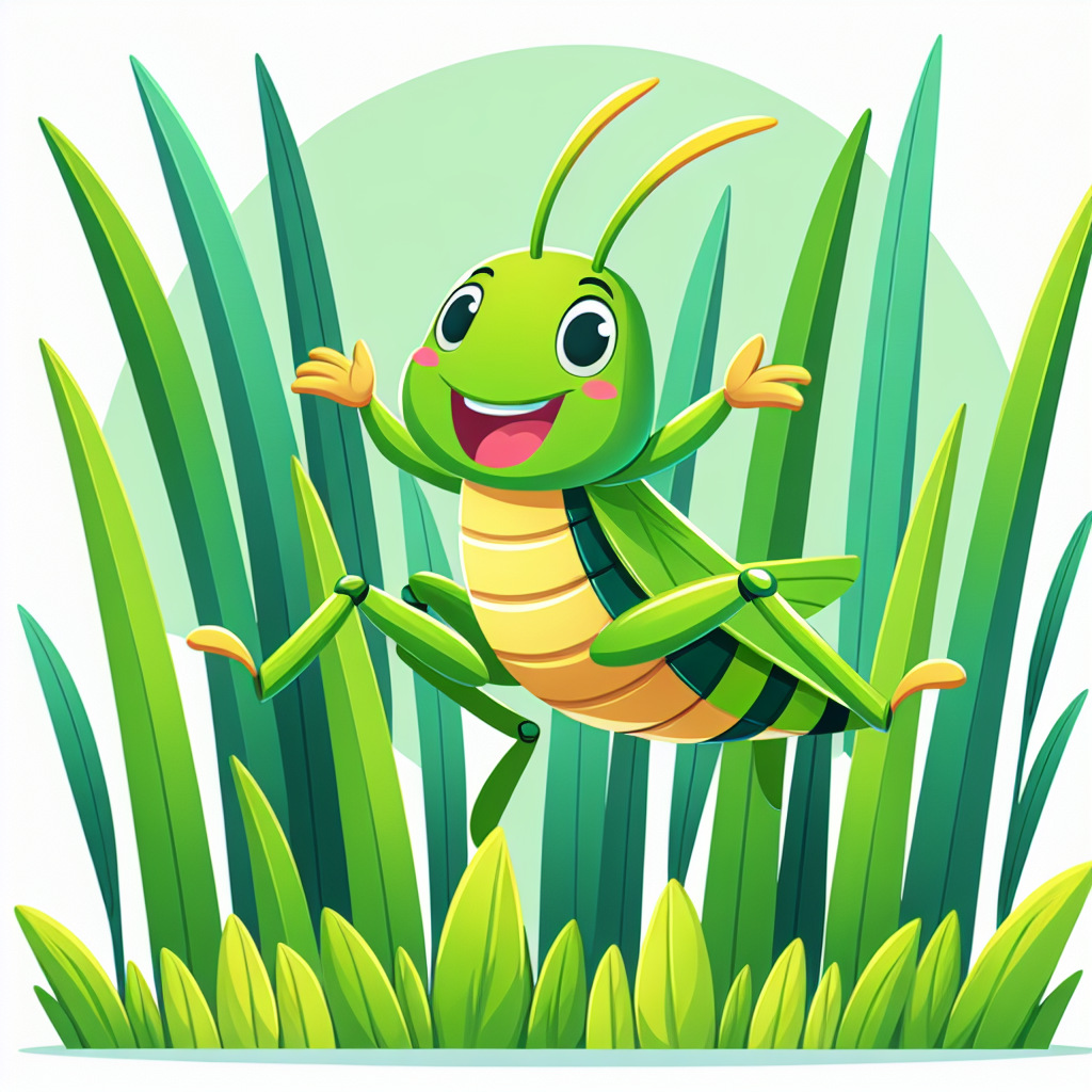 Hopping Grasshopper Number Painting