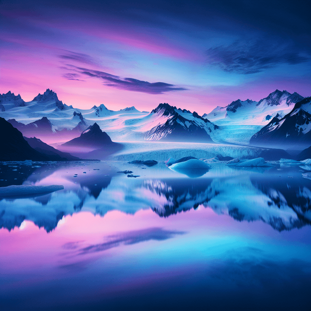 Glacial Twilight Harmony Painting Number Kit