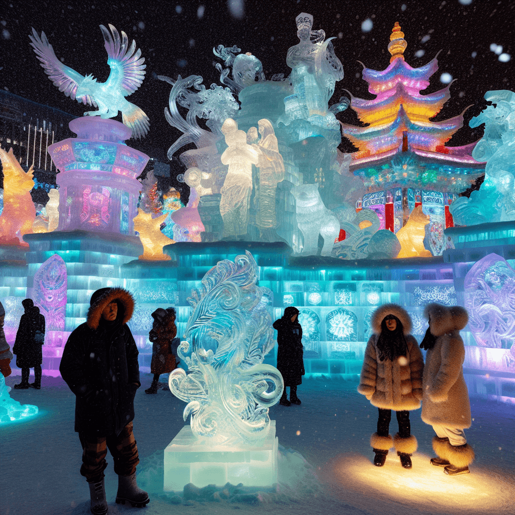 Snow And Ice Sculpture Festival - Belgium Painting By Numbers Kit
