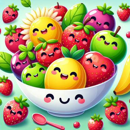 Happy Fruit Salad Numbered Painting Kits