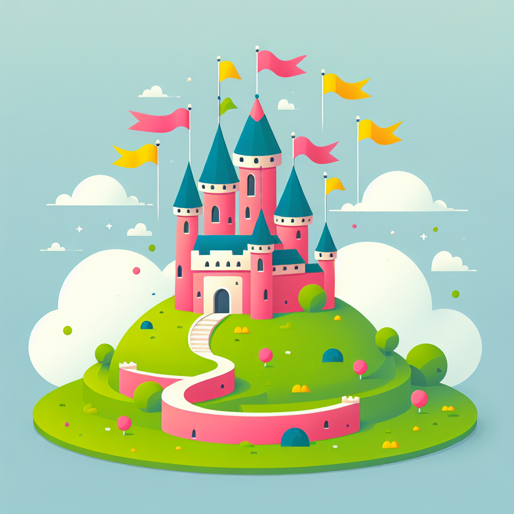 Charming Castle On The Hill DIY Paint By Numbers