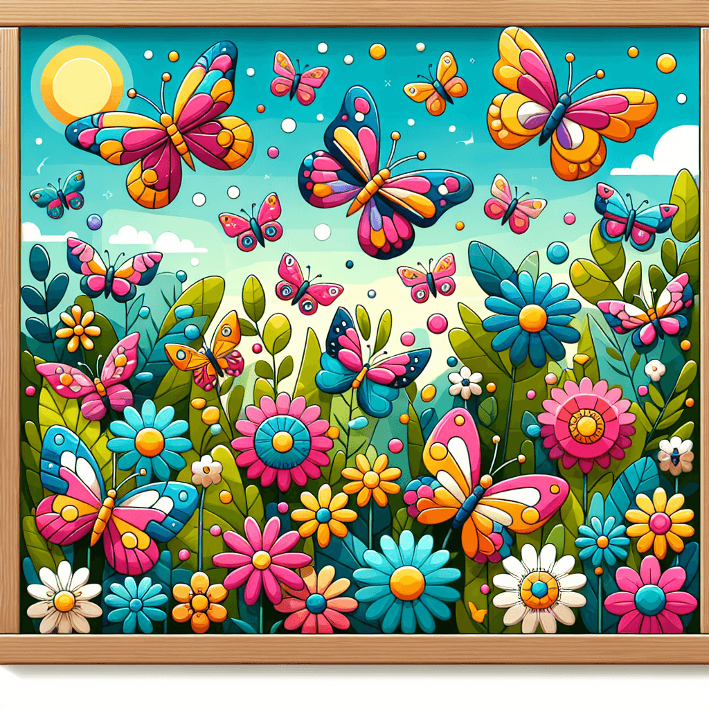 Artistic Butterfly Garden Painting Number Kit