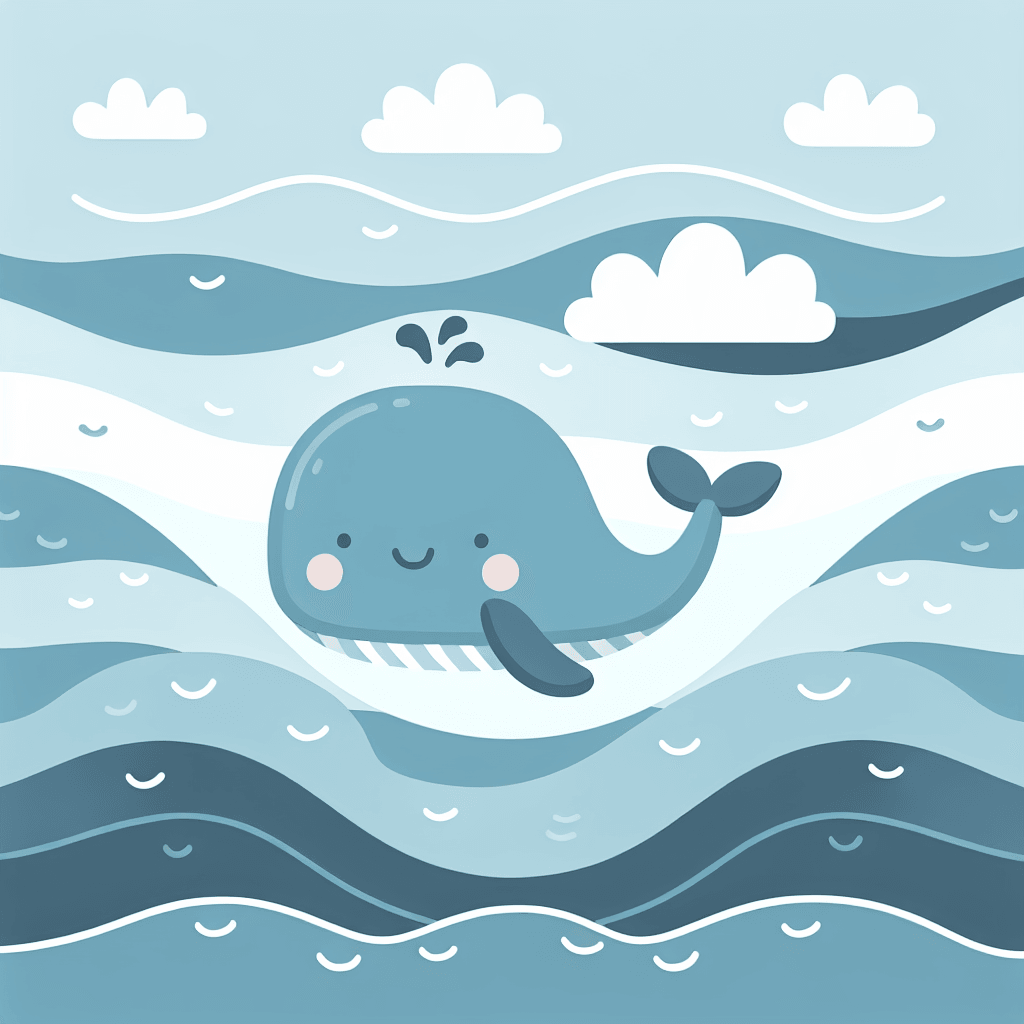 Friendly Whale Waves Numbered Painting Kits