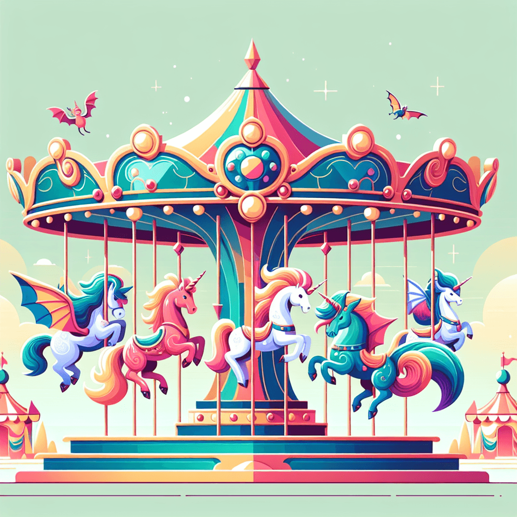 Fantasy Carousel Ride Painting Number Kit