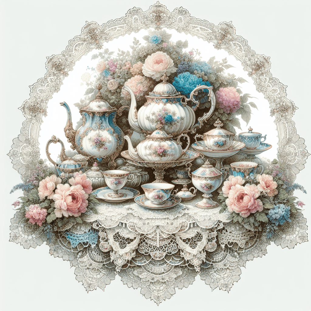 Victorian Tea Time Affair Number Painting