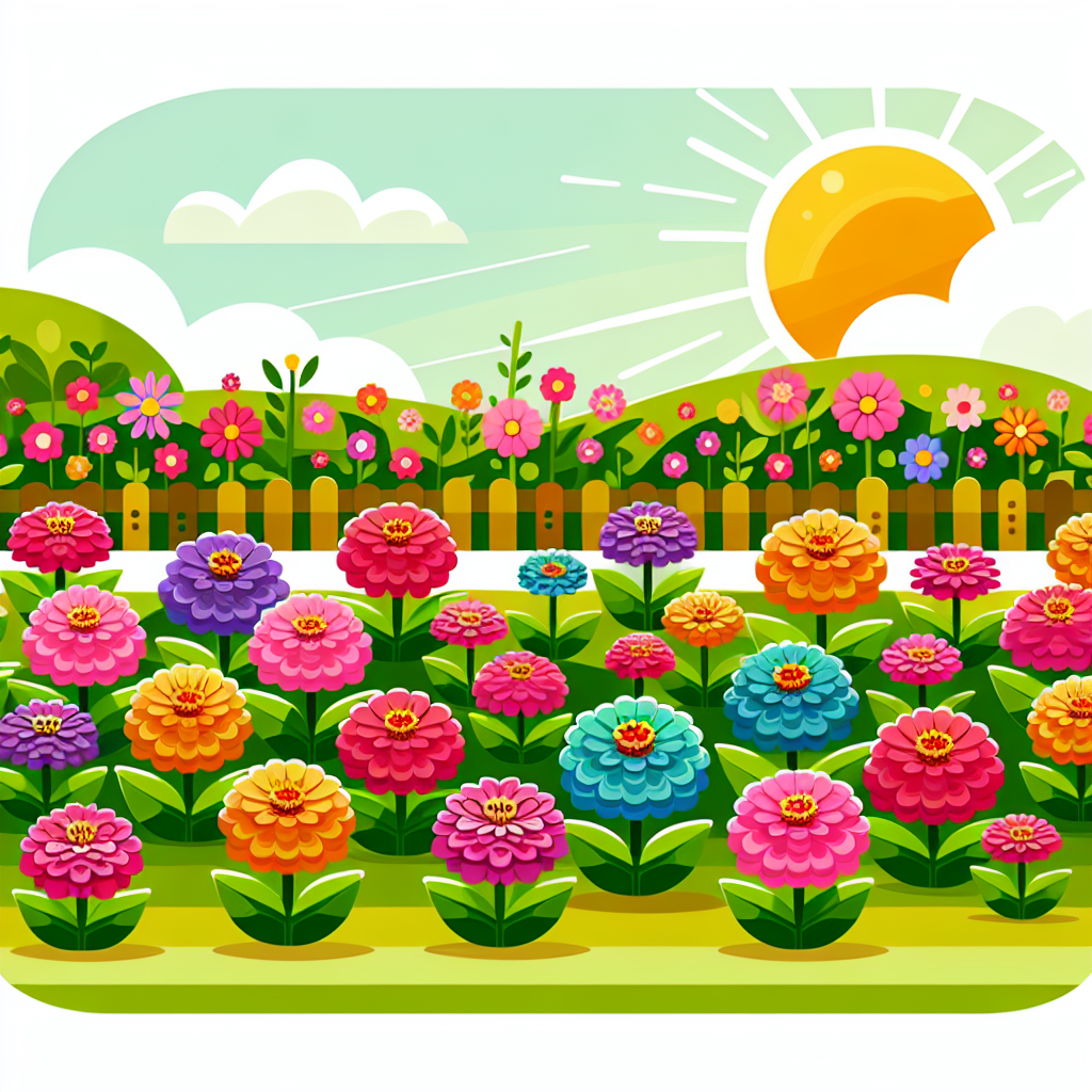 Zesty Zinnia Garden Painting Number Kit