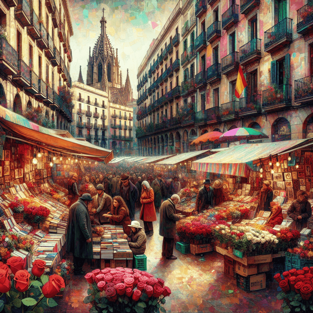 Dia De Sant Jordi - Barcelona, Spain Paint By Number