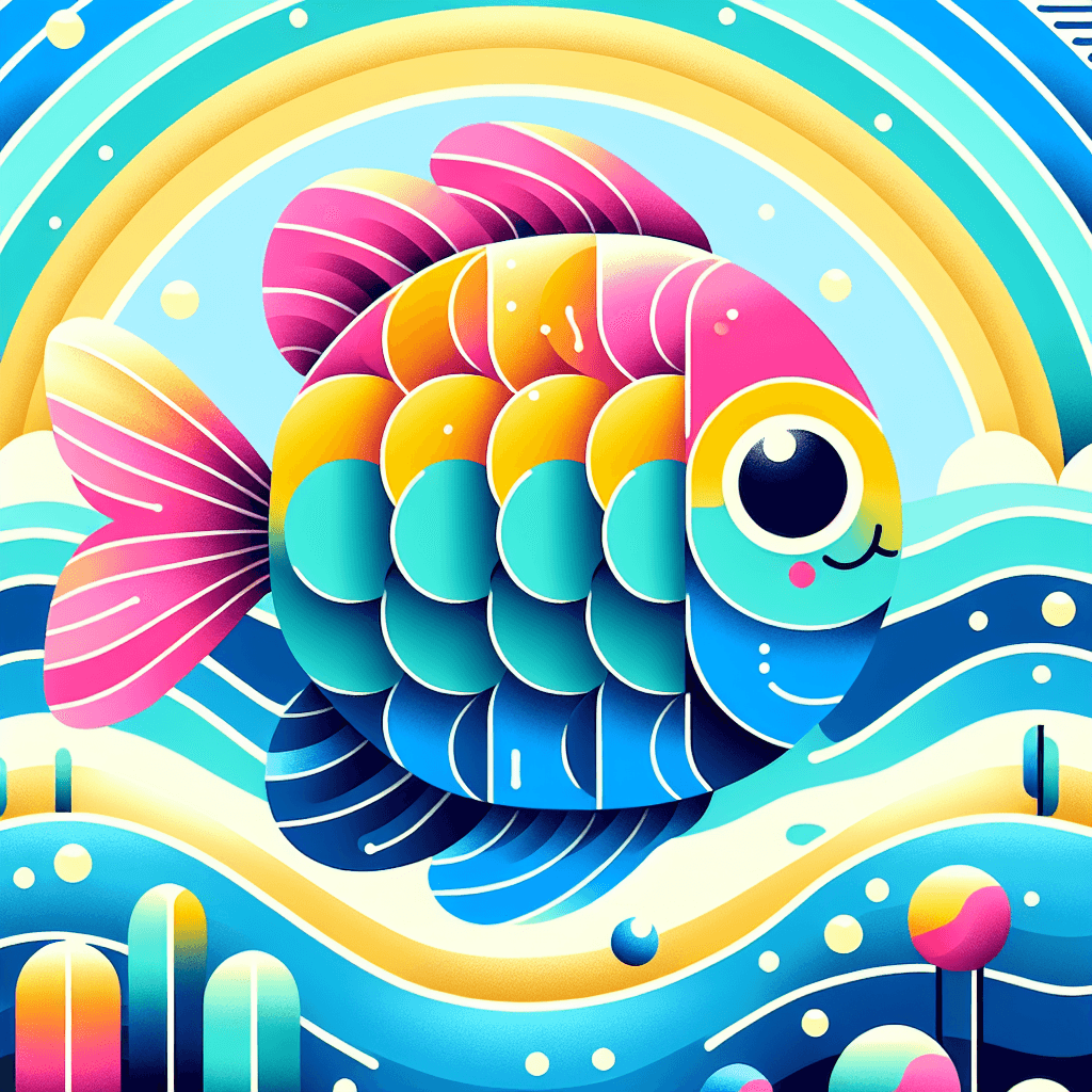 Happy Rainbow Fish Paint By Numbers