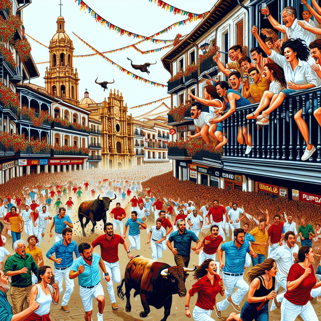 Festival Of San Fermín - Pamplona, Spain Paint By Numbers Art