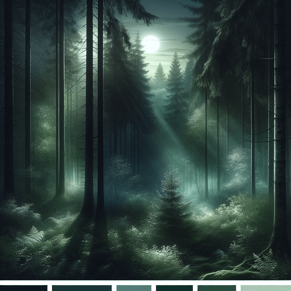Ethereal Moonlit Woodland Paint By Numbers Art