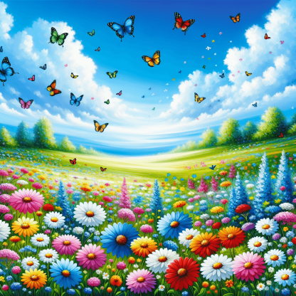 Sunny Meadow Daydreams Painting By Numbers Kit