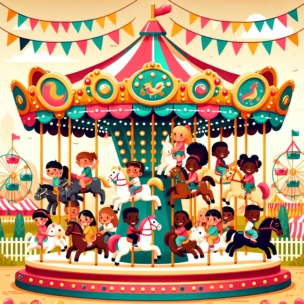 Colorful Carnival Carousel Paint By Color