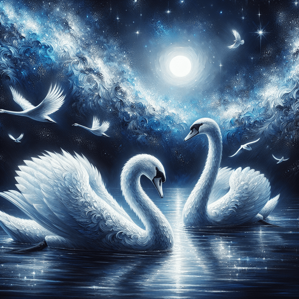 Celestial Swan Serenity Paint By Numbers