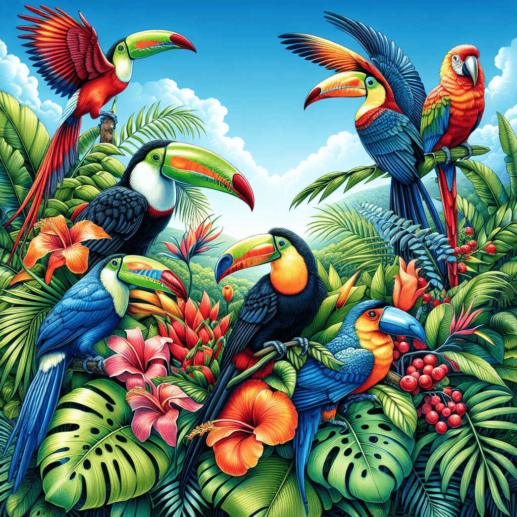 Tropical Paradise Awakening Numbered Painting Kits