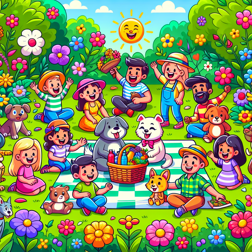 Joyful Picnic In The Garden Painting Number Kit